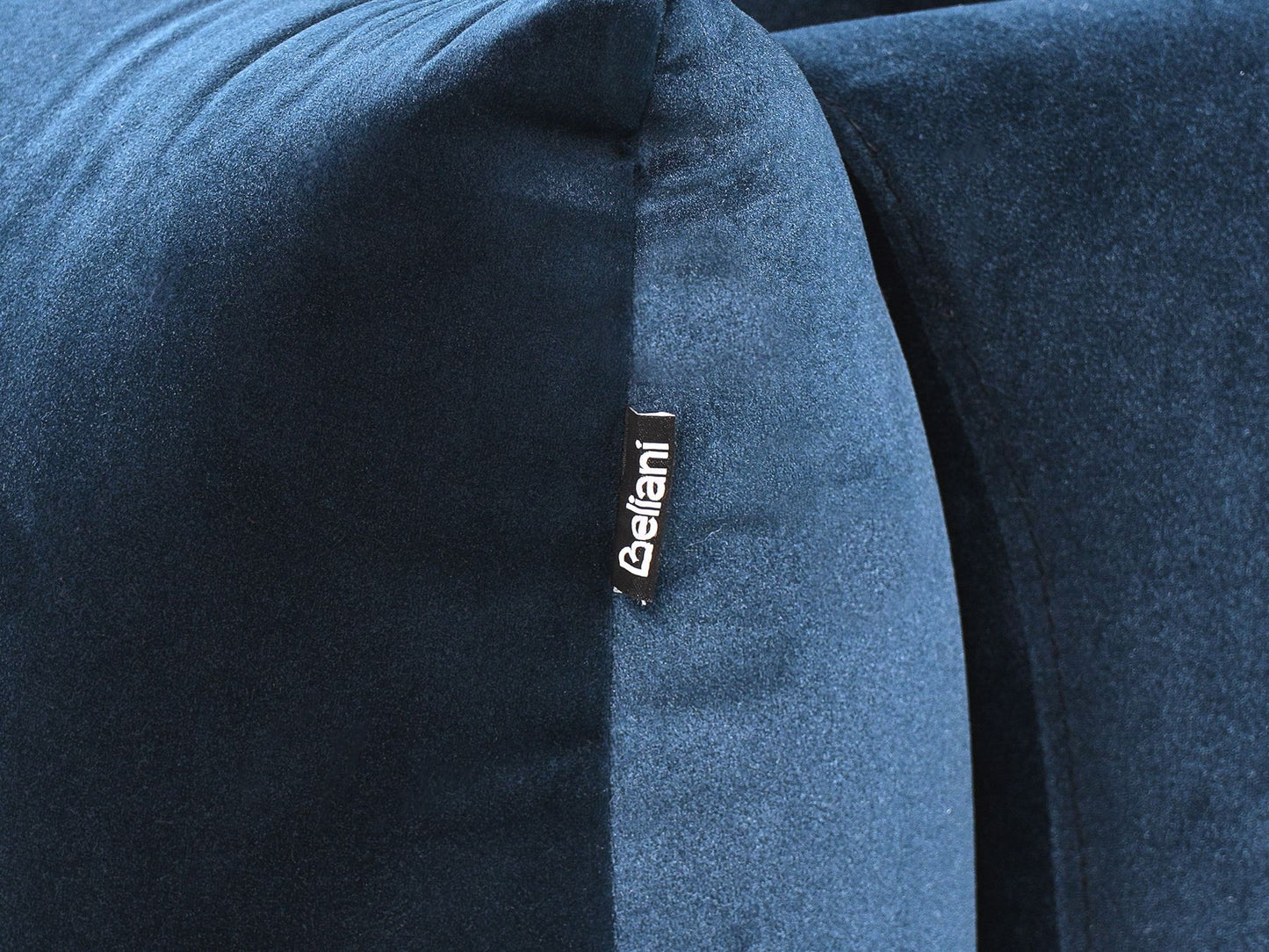 3 Seater Velvet Sofa Dark Blue LUVOS