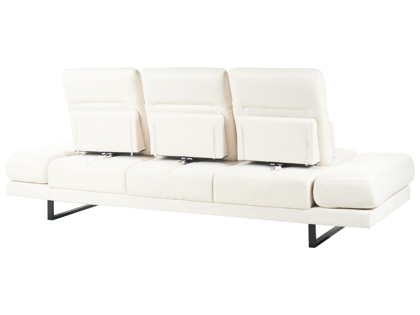 Fabric 3 Seater Sofa Off White IKAST
