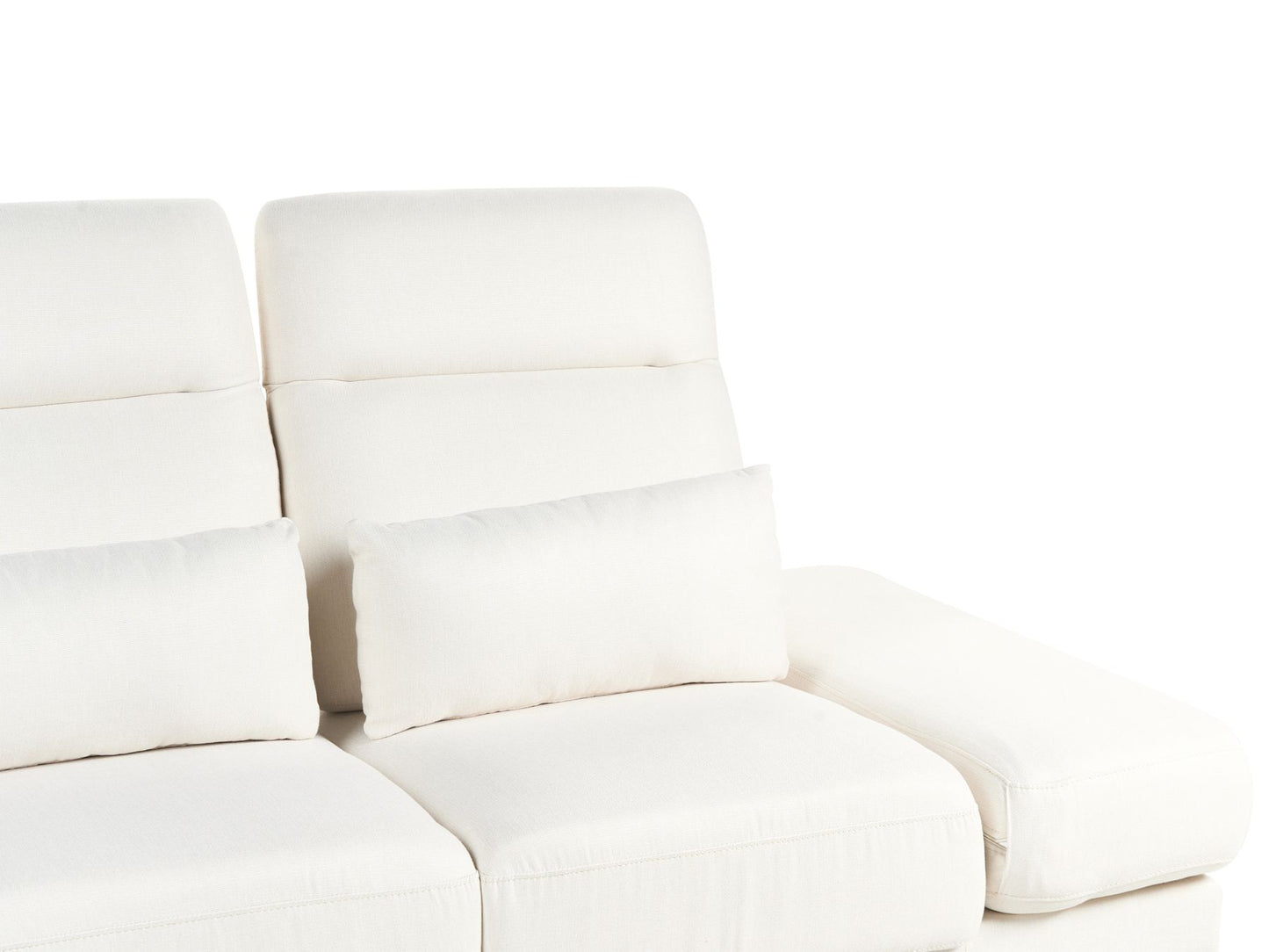 Fabric 3 Seater Sofa Off White IKAST
