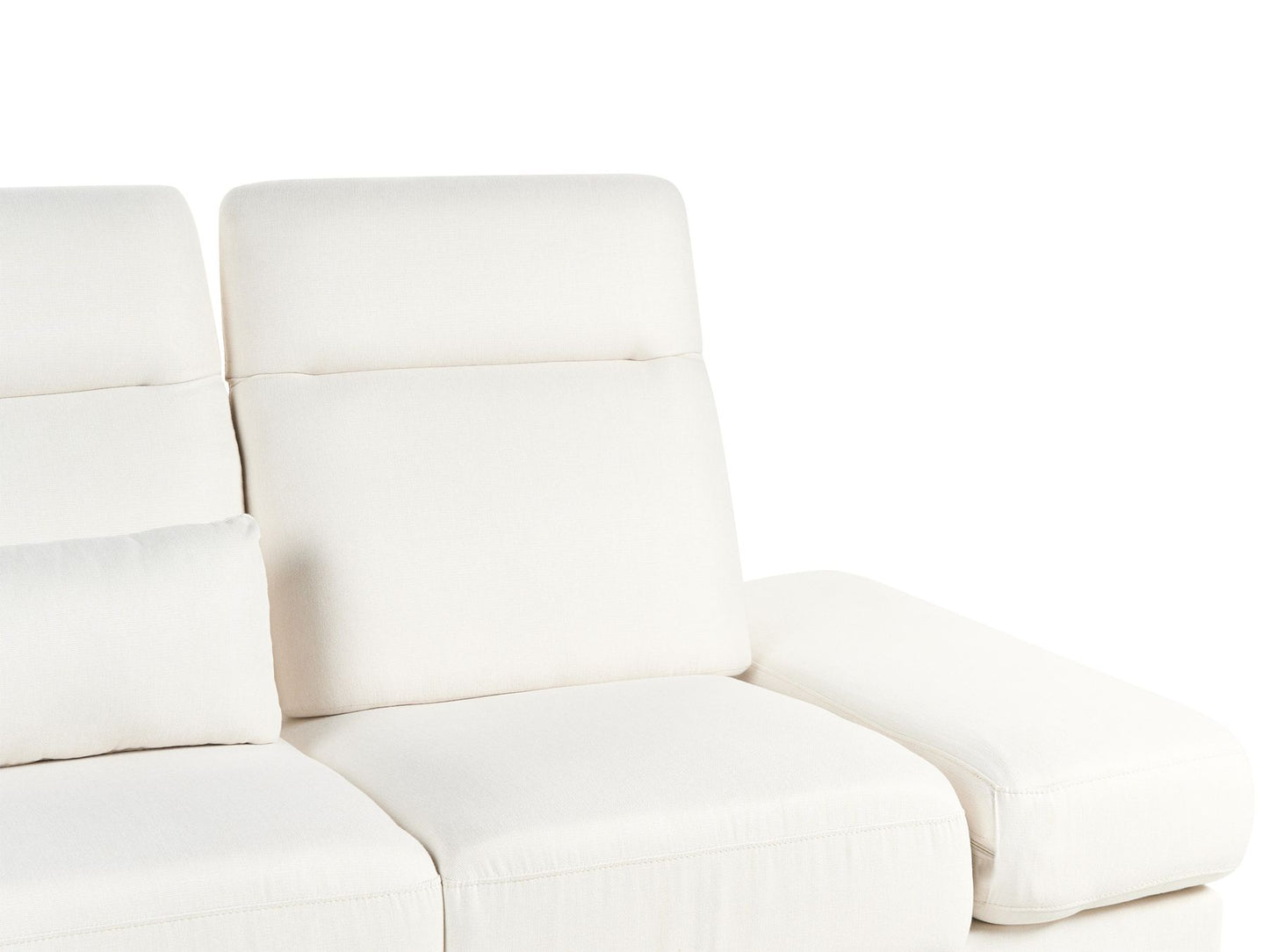 Fabric 3 Seater Sofa Off White IKAST