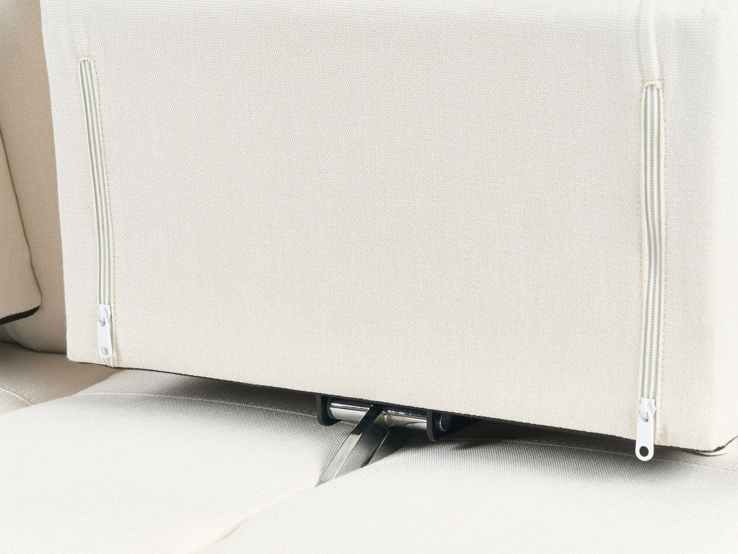 Fabric 3 Seater Sofa Off White IKAST