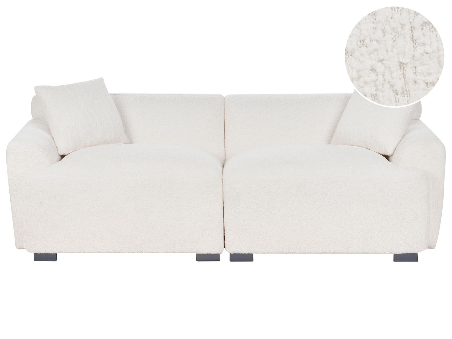 3 Seater Boucle Sofa White KORIO