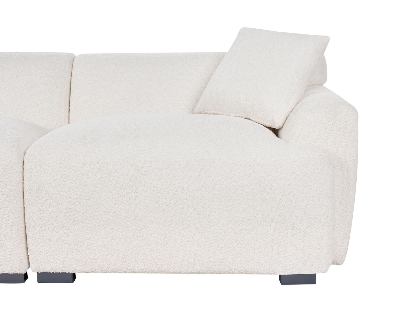 3 Seater Boucle Sofa White KORIO