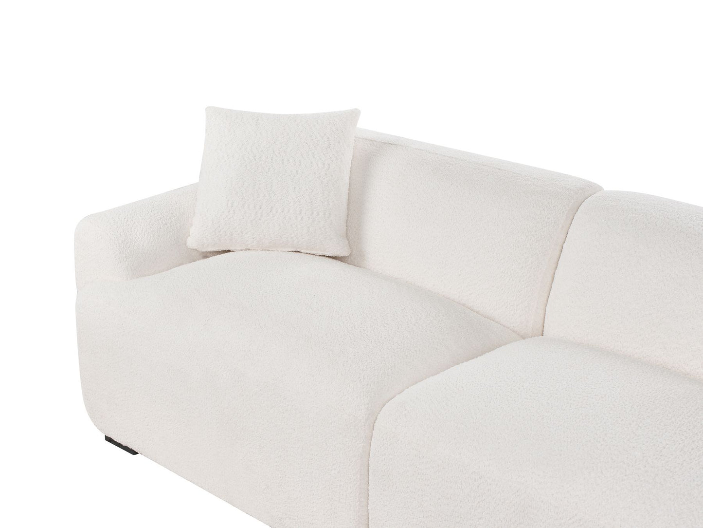 3 Seater Boucle Sofa White KORIO