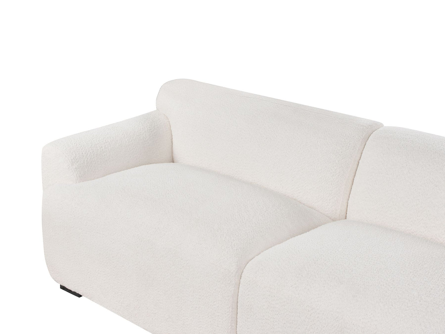 3 Seater Boucle Sofa White KORIO