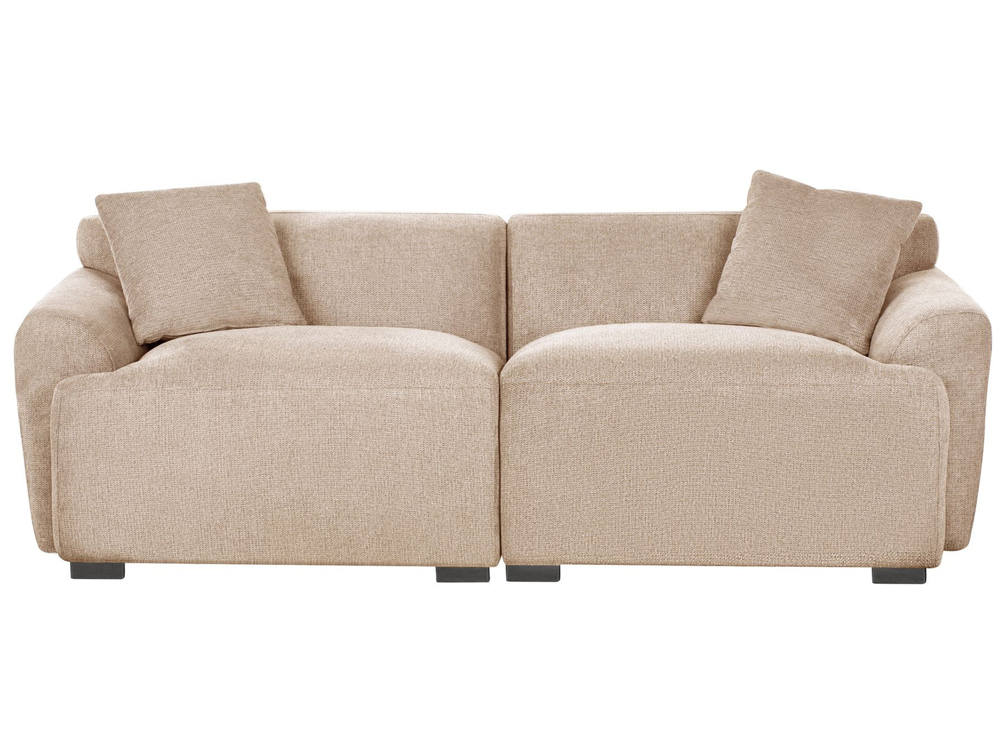 3 Seater Fabric Sofa Beige KORIO