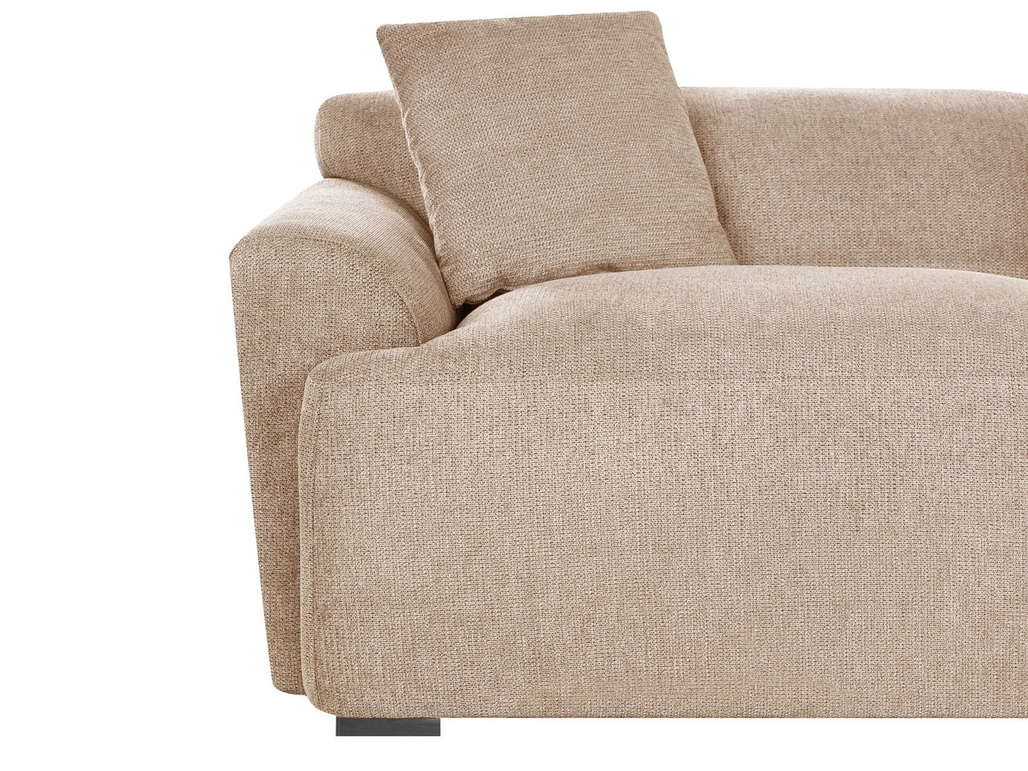 3 Seater Fabric Sofa Beige KORIO