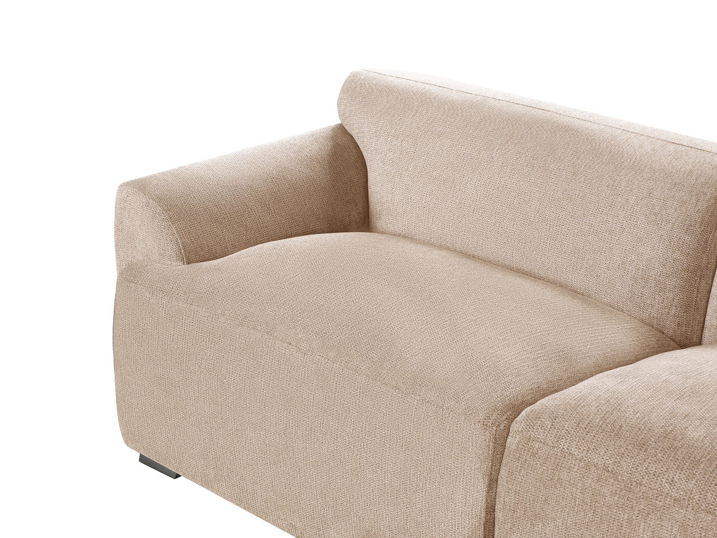 3 Seater Fabric Sofa Beige KORIO