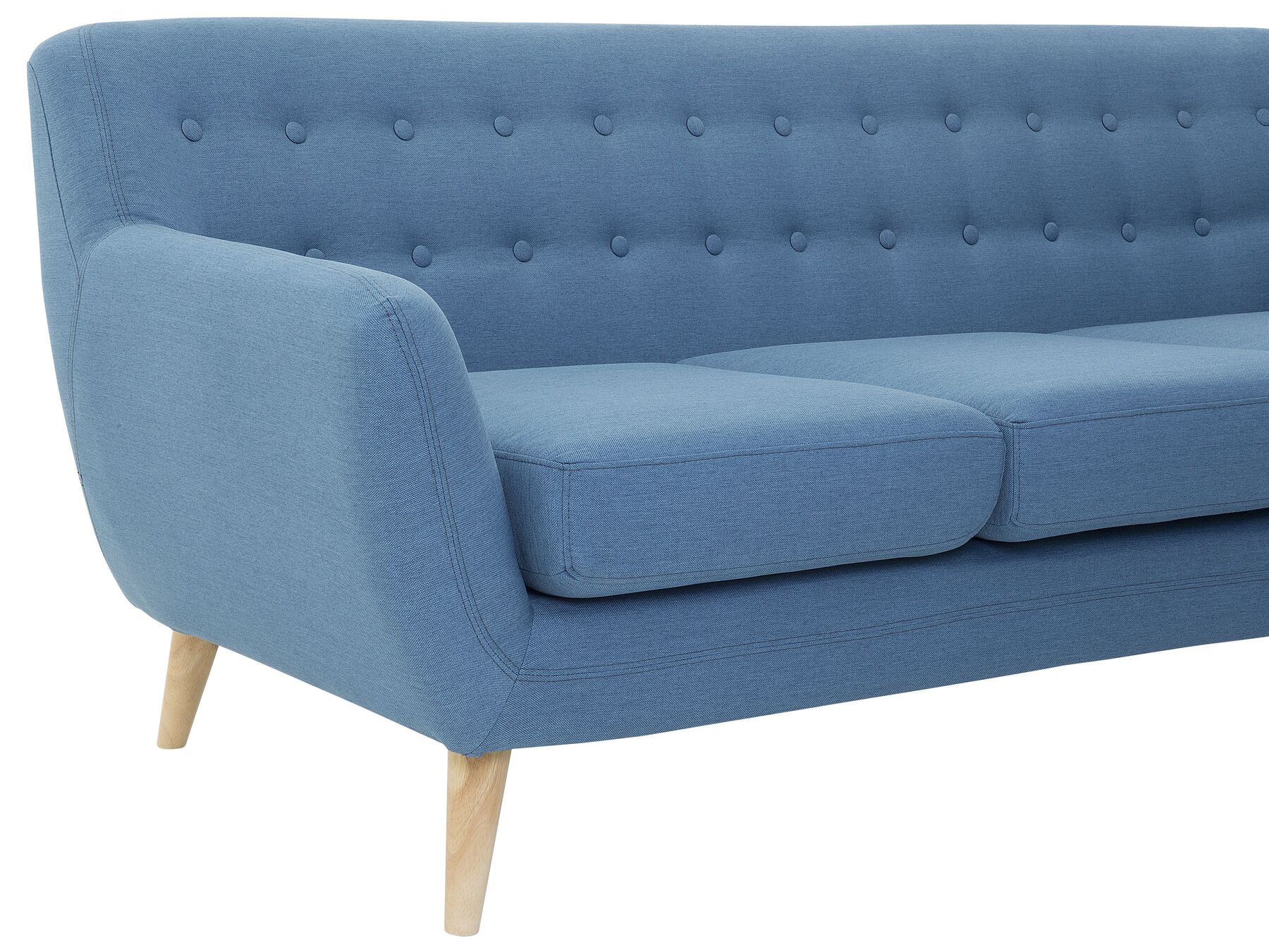 3 Seater Fabric Sofa Blue MOTALA
