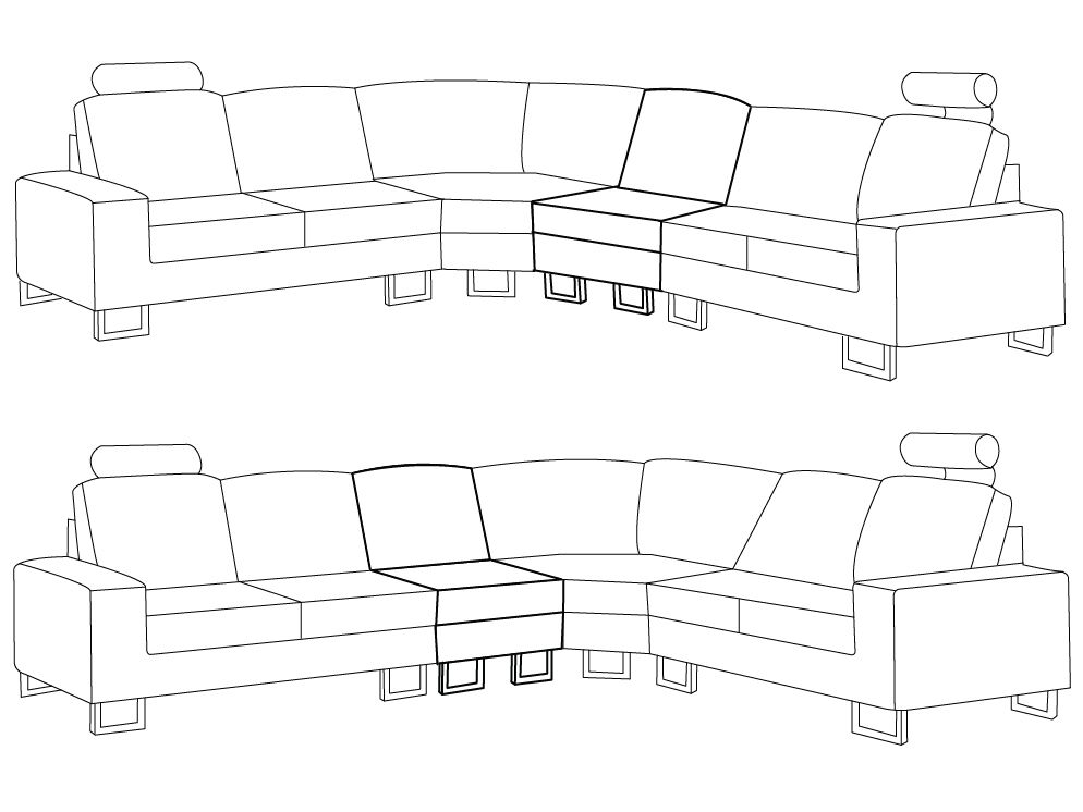 Left Hand Corner Fabric Sofa Beige STOCKHOLM
