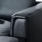 Left Hand Leather Corner Sofa Black OSLO