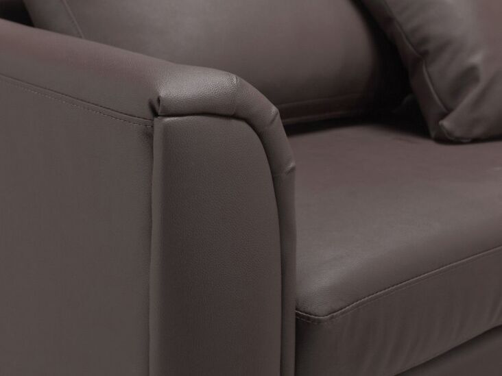 Left Hand Leather Corner Sofa Brown OSLO