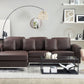 Right Hand Leather Corner Sofa Brown OSLO