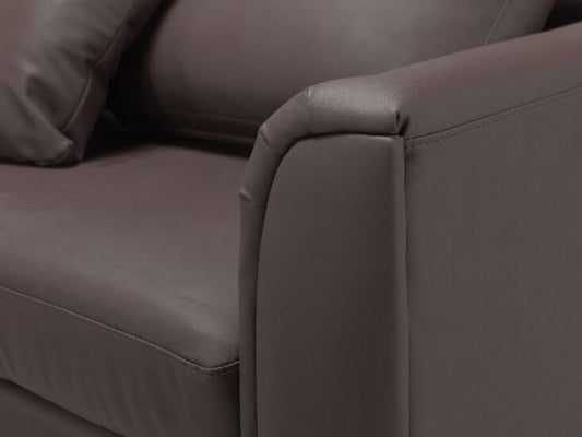 Right Hand Leather Corner Sofa Brown OSLO
