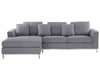 Right Hand Fabric Corner Sofa Light Grey OSLO