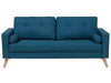 2 Seater Fabric Sofa Blue KALMAR