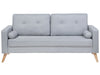 2 Seater Fabric Sofa Grey KALMAR