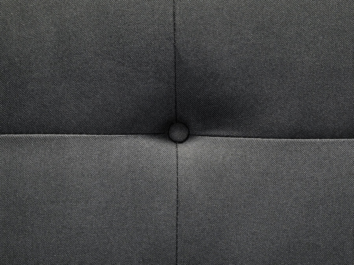 2 Seater Fabric Sofa Bed Black FLORLI