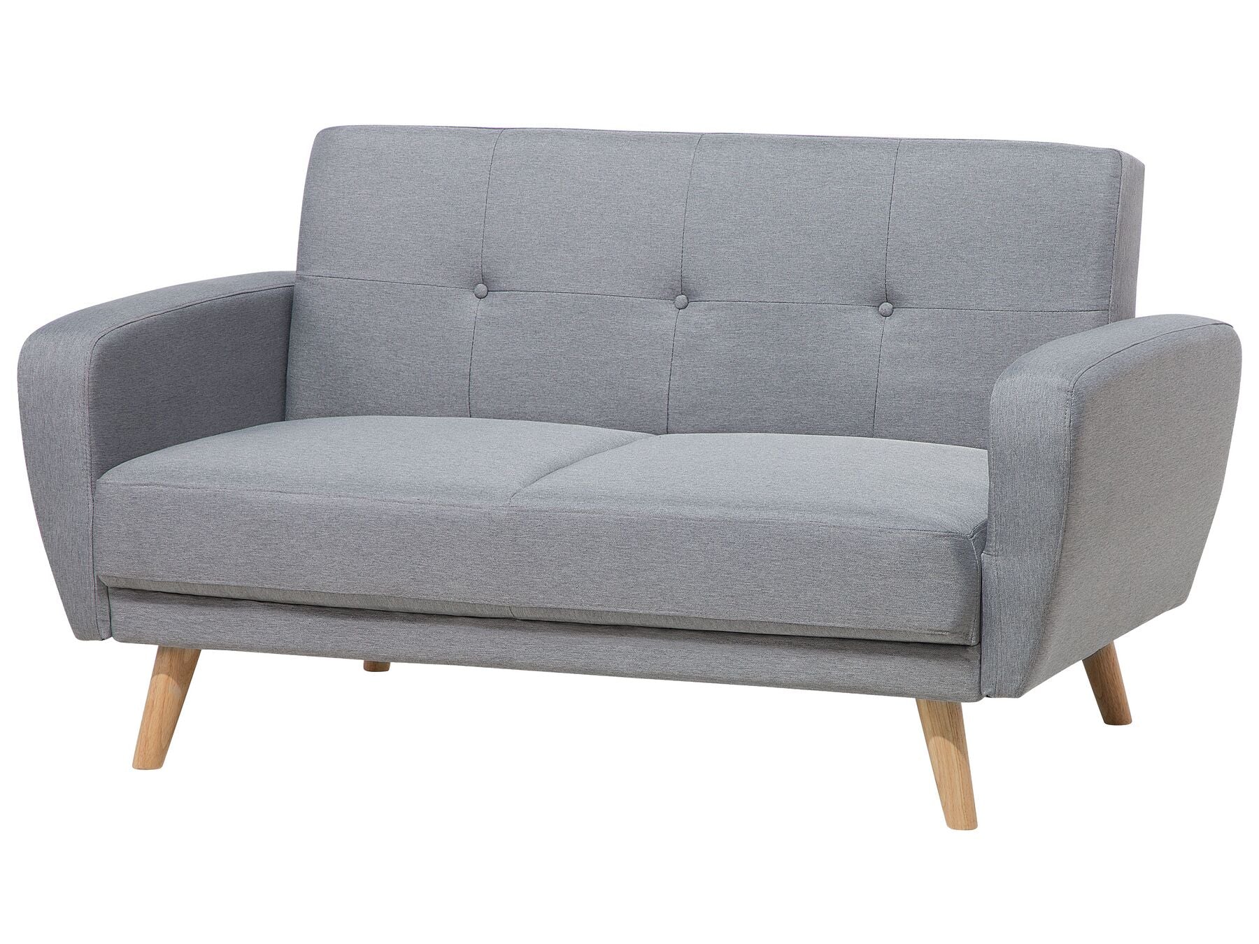 2 Seater Fabric Sofa Bed Grey FLORLI