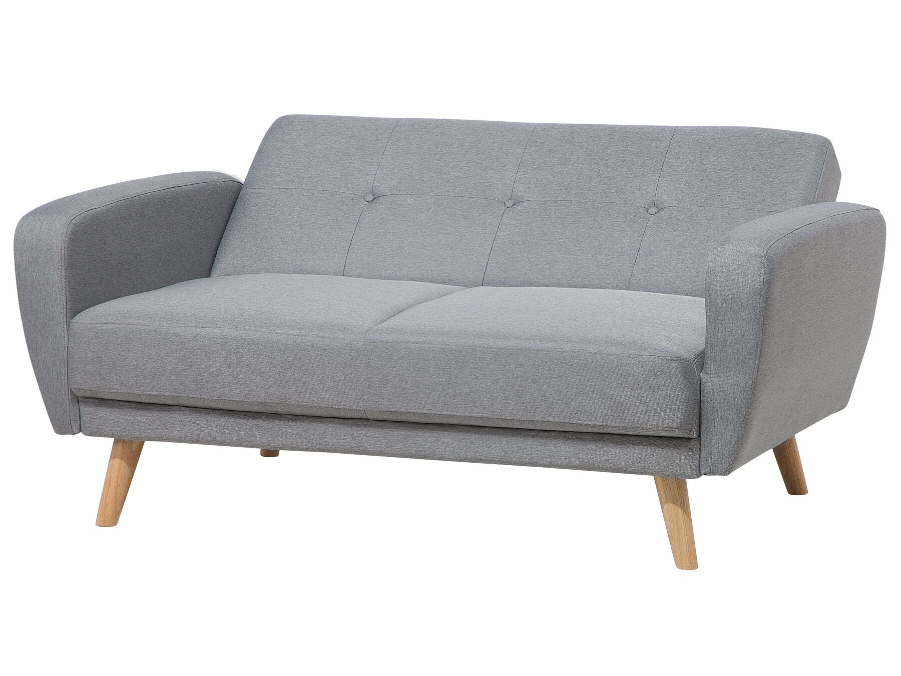 2 Seater Fabric Sofa Bed Grey FLORLI