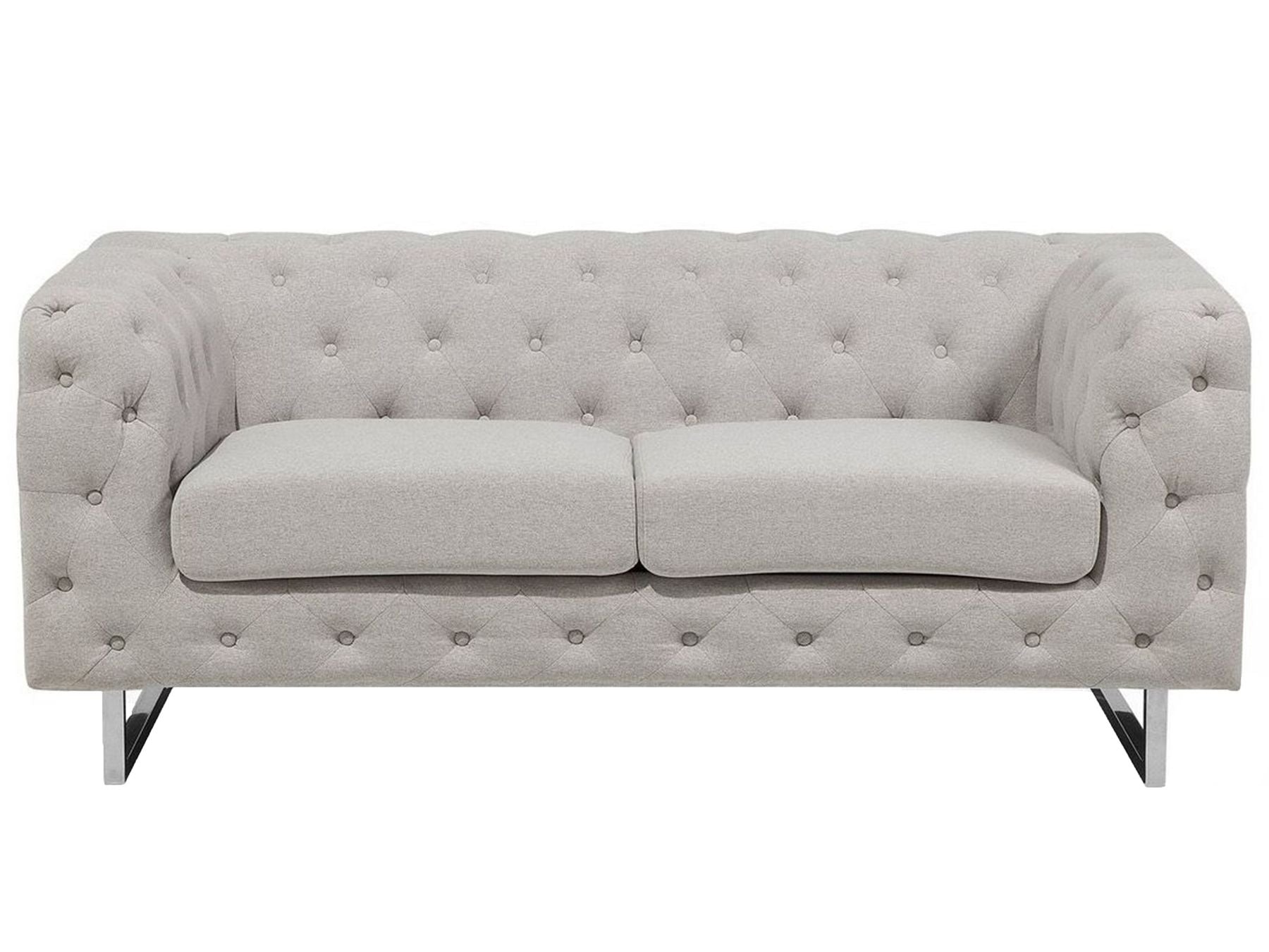 2 Seater Fabric Sofa Beige VISSLAND