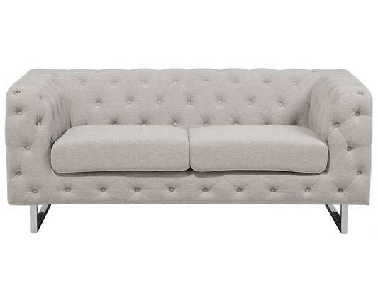 2 Seater Fabric Sofa Beige VISSLAND