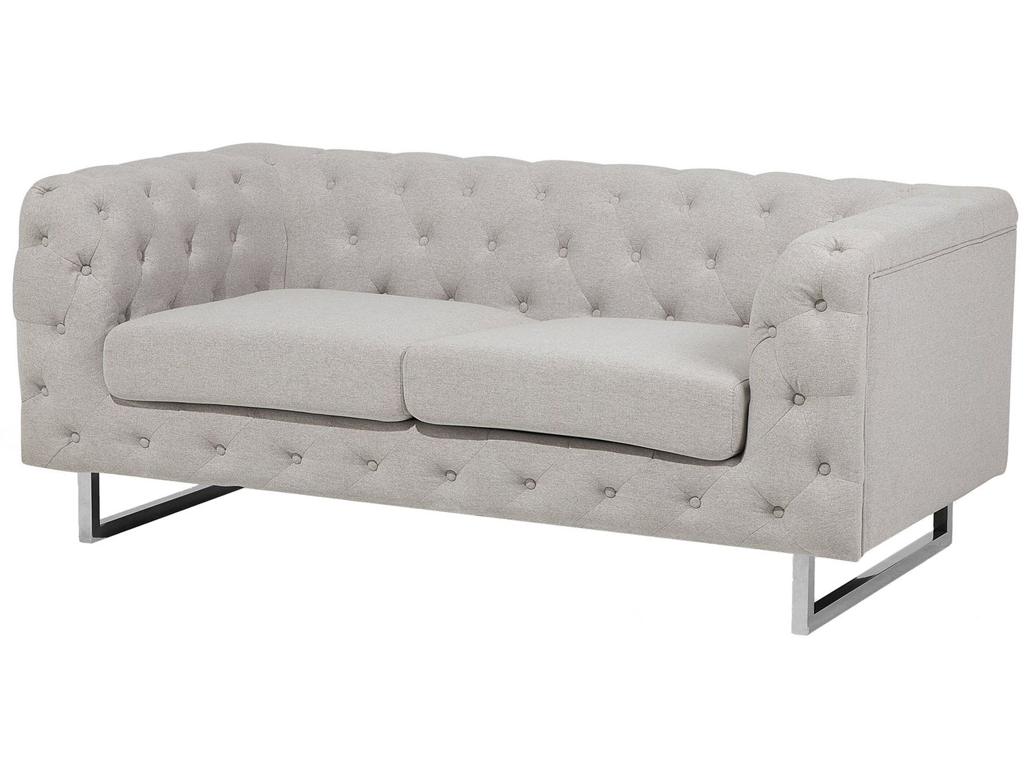 2 Seater Fabric Sofa Beige VISSLAND