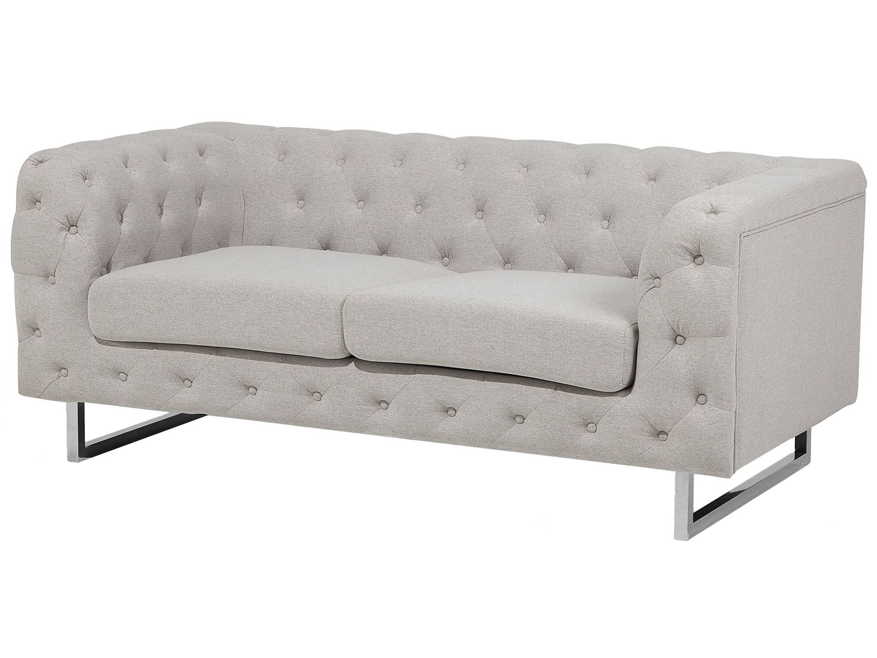 2 Seater Fabric Sofa Beige VISSLAND