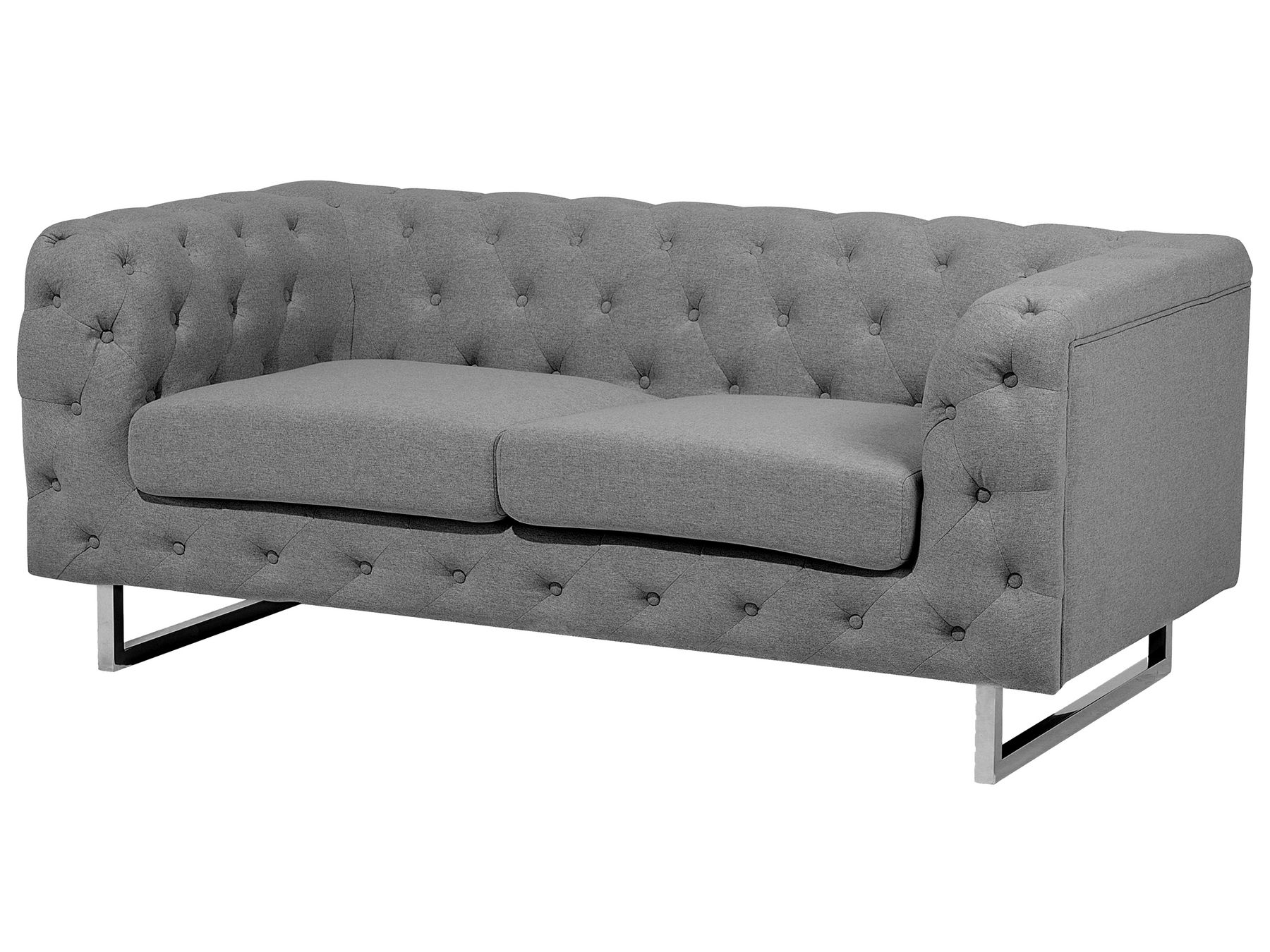 2 Seater Fabric Sofa Grey VISSLAND