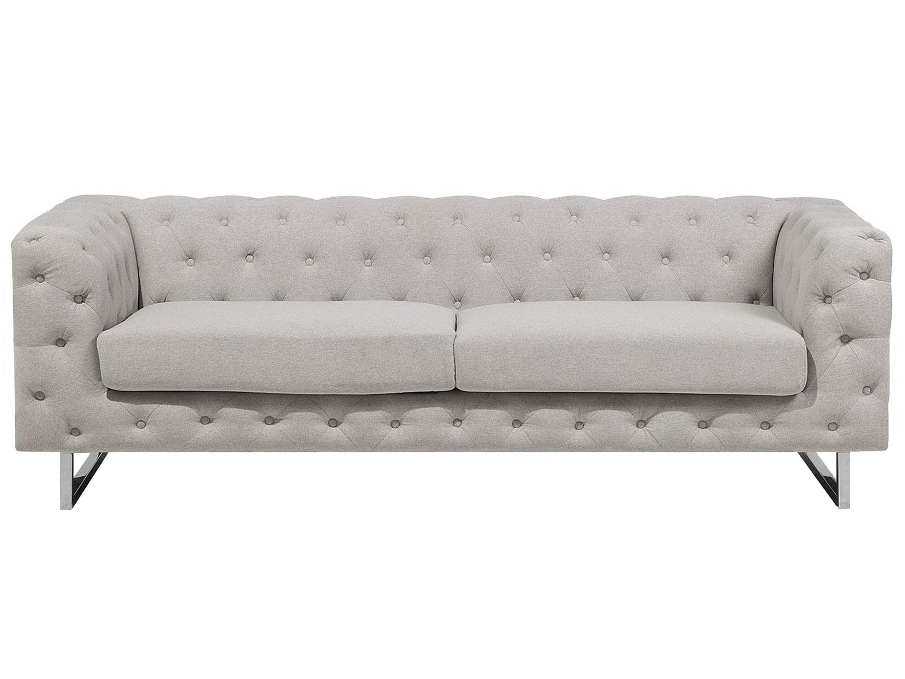 3 Seater Fabric Sofa Beige VISSLAND