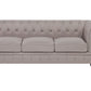 Right Hand Fabric Corner Sofa Beige CHESTERFIELD