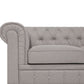 Right Hand Fabric Corner Sofa Beige CHESTERFIELD