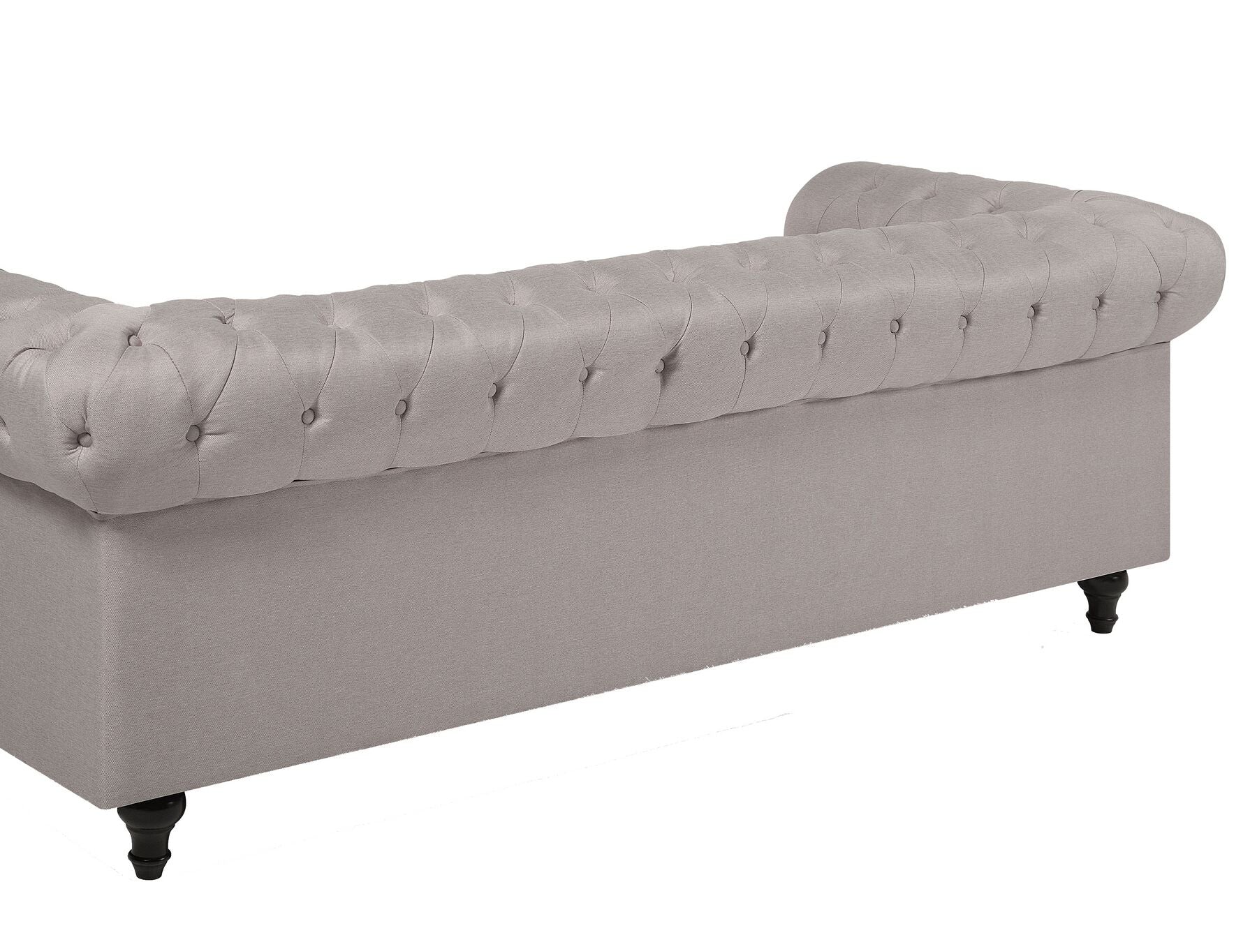 Left Hand Fabric Corner Sofa Beige CHESTERFIELD
