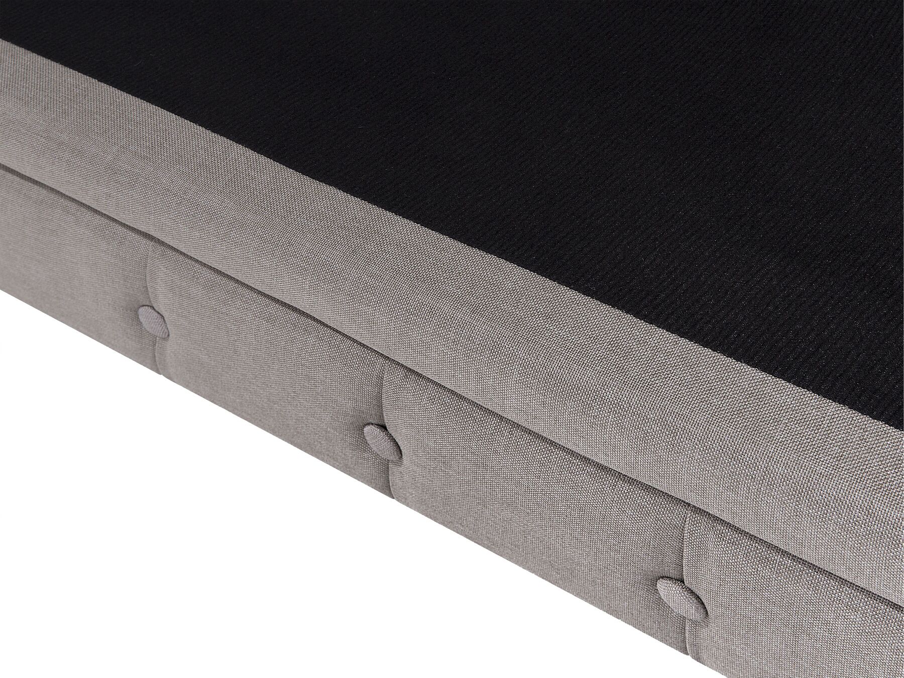 Left Hand Fabric Corner Sofa Beige CHESTERFIELD