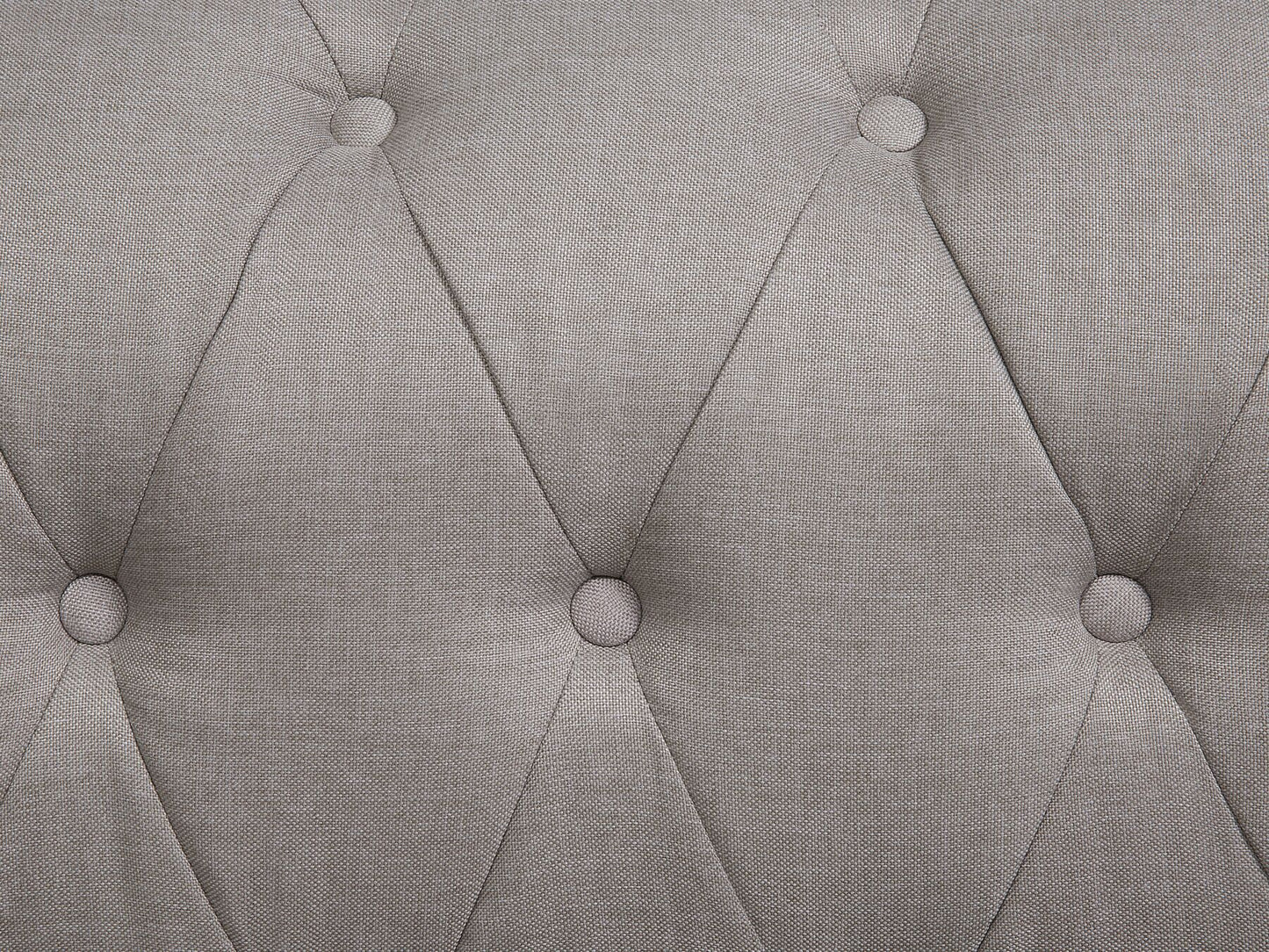 Left Hand Fabric Corner Sofa Beige CHESTERFIELD