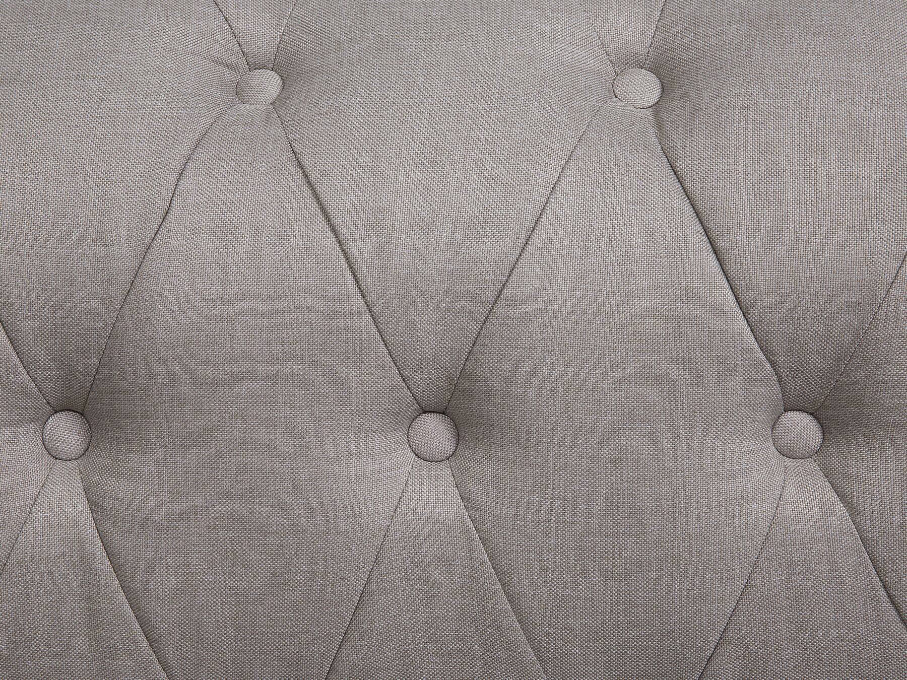 Left Hand Fabric Corner Sofa Beige CHESTERFIELD