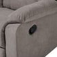 2 Seater Fabric Manual Recliner Sofa Taupe Beige BERGEN