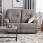 2 Seater Fabric Manual Recliner Sofa Taupe Beige BERGEN