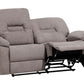 2 Seater Fabric Manual Recliner Sofa Taupe Beige BERGEN