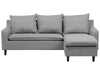 Left Hand Fabric Corner Sofa Light Grey ELVENES