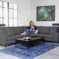 Left Hand Corner Fabric Sofa Dark Grey STOCKHOLM