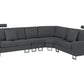 Left Hand Corner Fabric Sofa Dark Grey STOCKHOLM