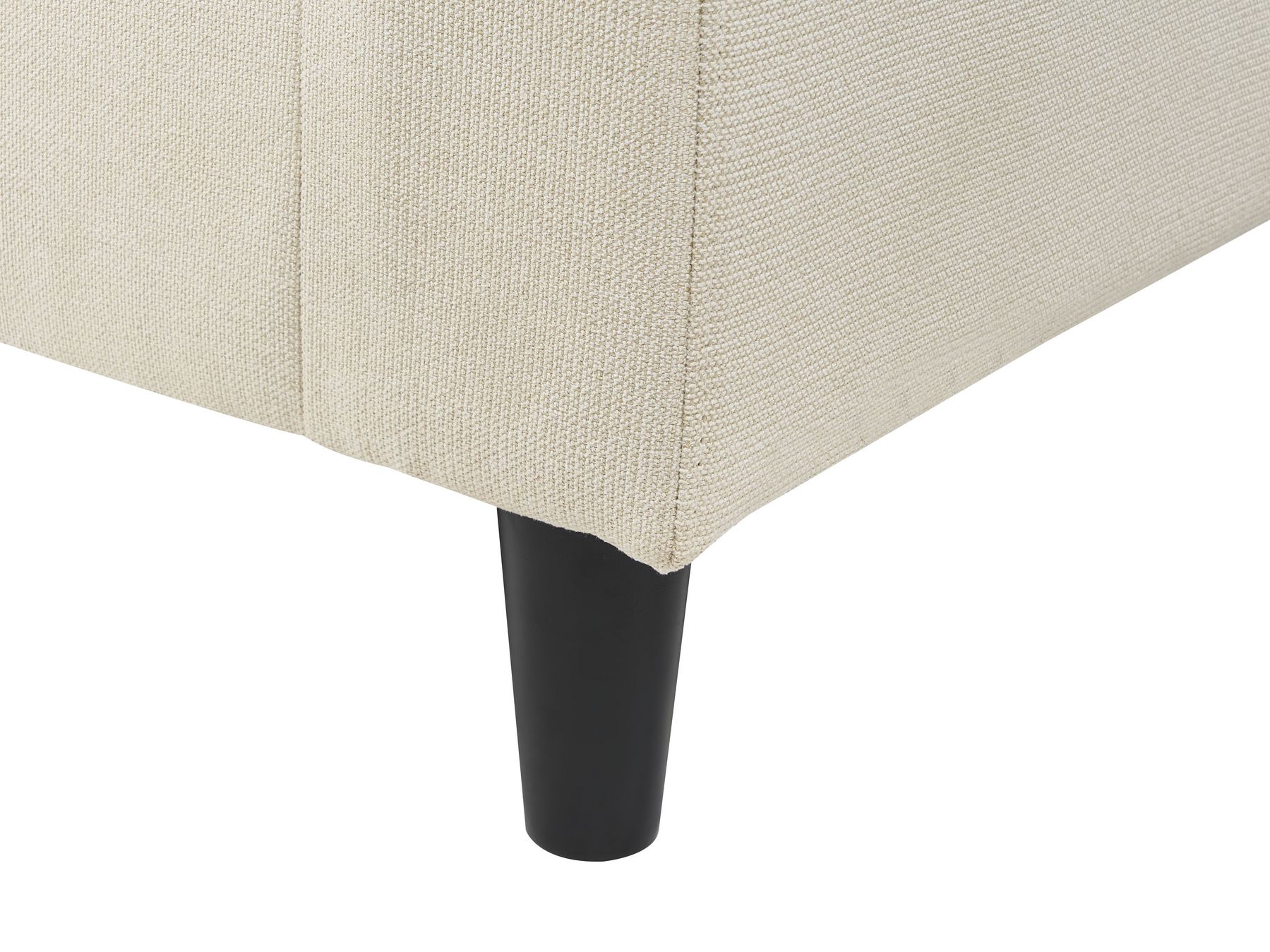 Right Hand Fabric Corner Sofa Light Beige ELVENES
