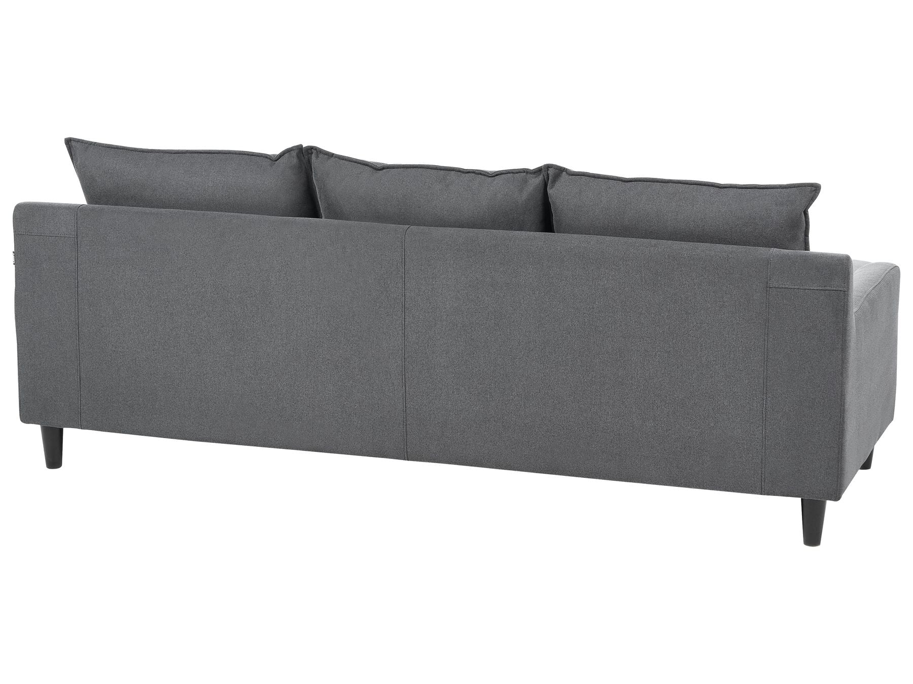 Left Hand Fabric Corner Sofa Dark Grey ELVENES