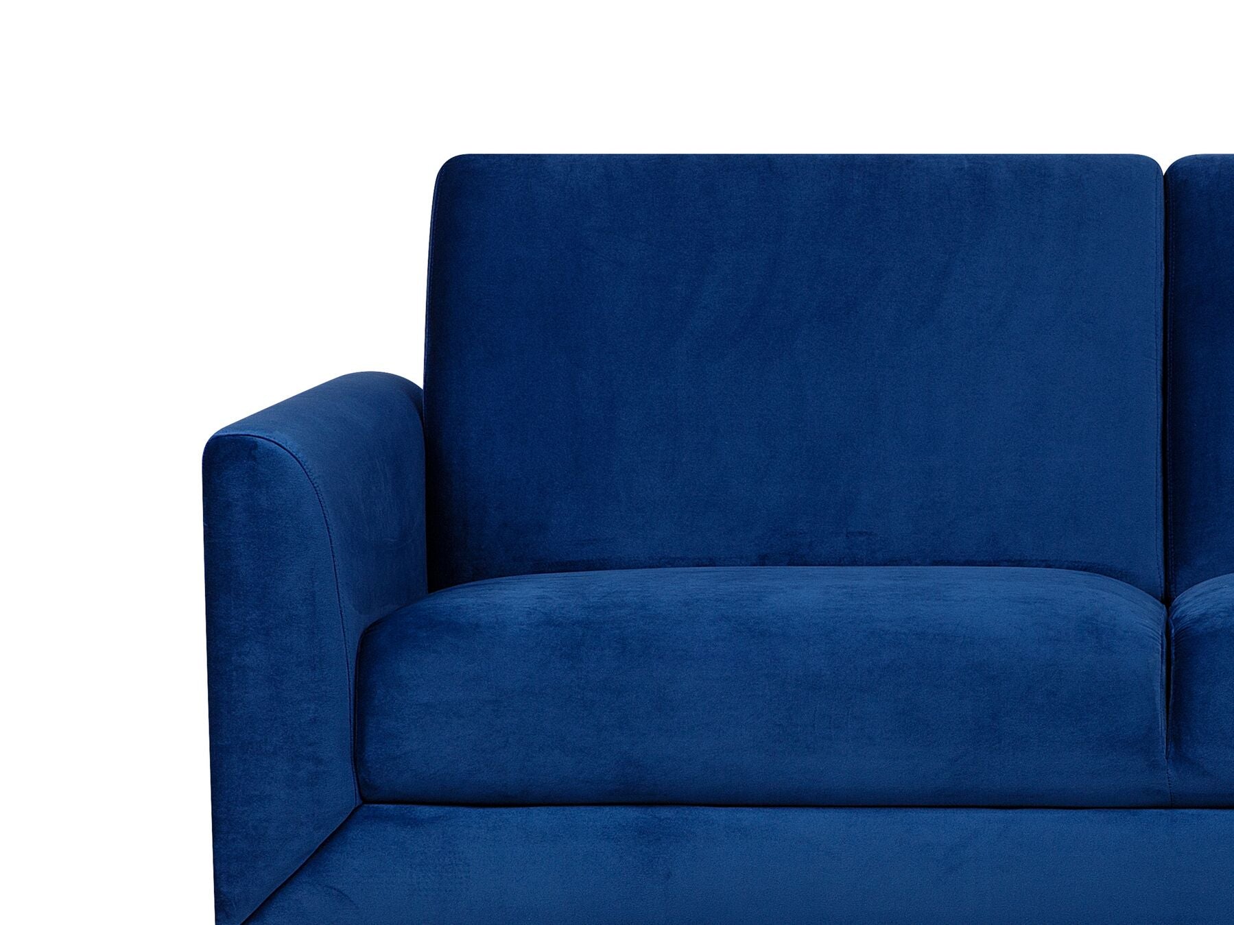 3 Seater Velvet Sofa Navy Blue FENES