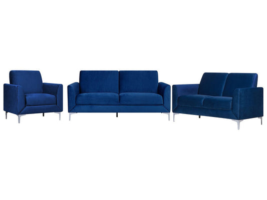2 Seater Velvet Sofa Navy Blue FENES