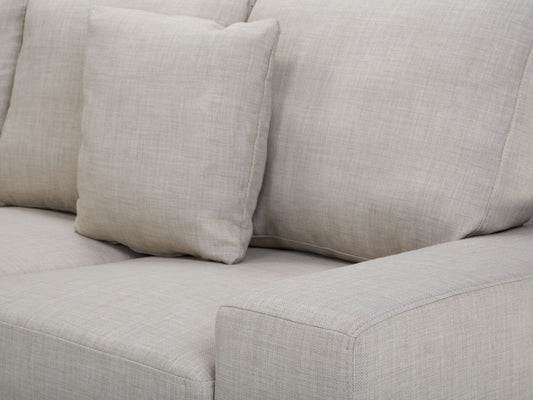 Left Hand Corner Fabric Sofa Beige STOCKHOLM