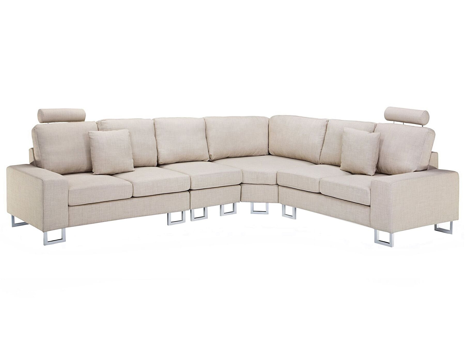 Left Hand Corner Fabric Sofa Beige STOCKHOLM