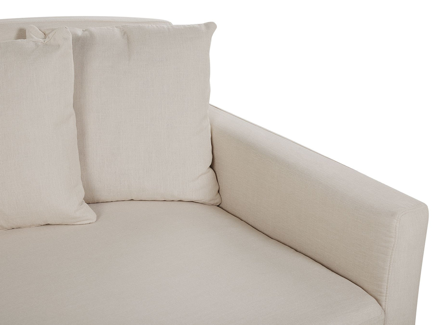 3 Seater Fabric Sofa Beige GILJA