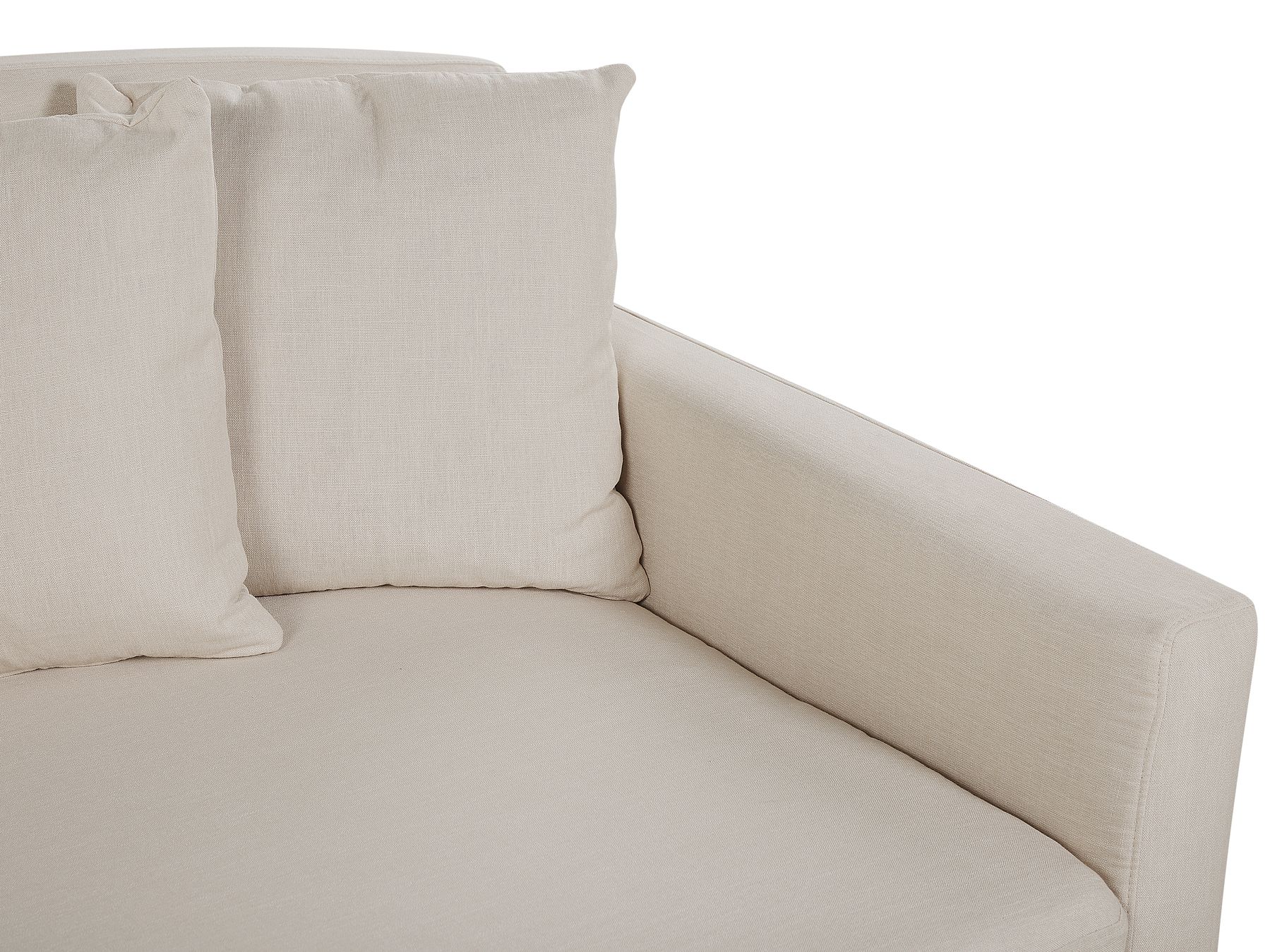 3 Seater Fabric Sofa Beige GILJA
